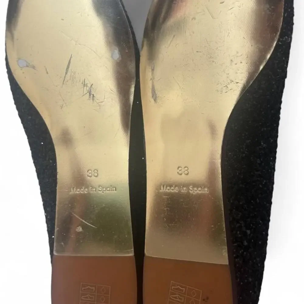 Stella mccartney black glitter ballet